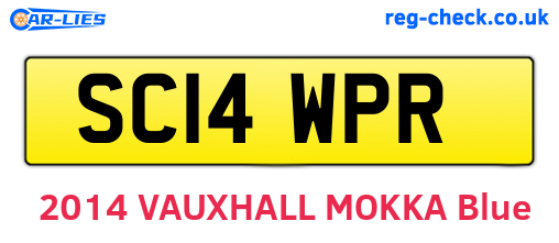 SC14WPR are the vehicle registration plates.