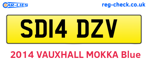 SD14DZV are the vehicle registration plates.