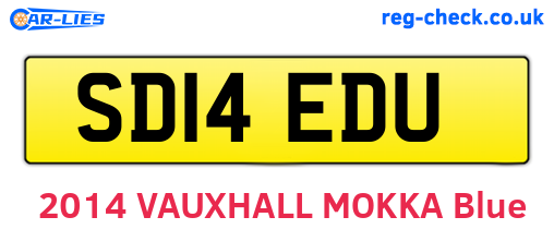 SD14EDU are the vehicle registration plates.