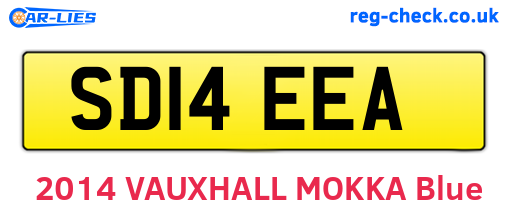 SD14EEA are the vehicle registration plates.