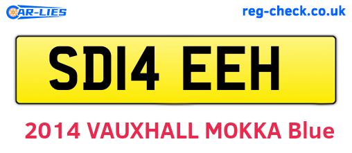 SD14EEH are the vehicle registration plates.