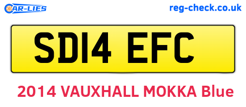 SD14EFC are the vehicle registration plates.