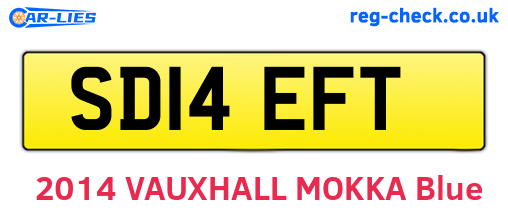 SD14EFT are the vehicle registration plates.