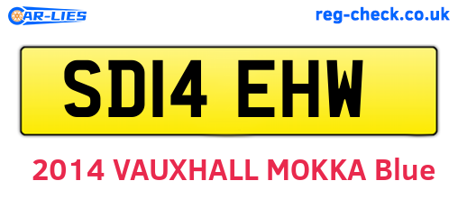 SD14EHW are the vehicle registration plates.