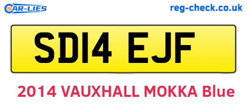 SD14EJF are the vehicle registration plates.