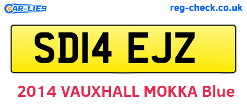SD14EJZ are the vehicle registration plates.