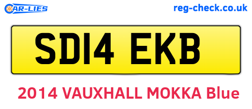 SD14EKB are the vehicle registration plates.