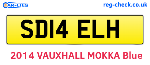 SD14ELH are the vehicle registration plates.