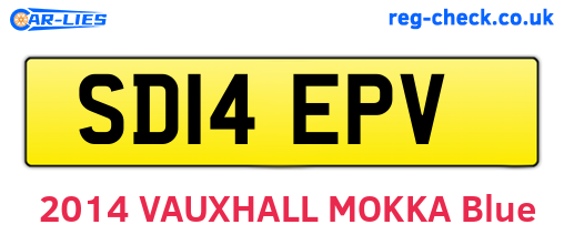 SD14EPV are the vehicle registration plates.