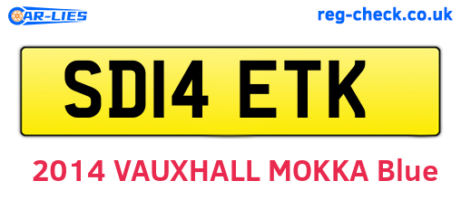 SD14ETK are the vehicle registration plates.