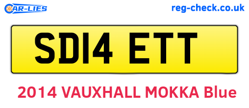 SD14ETT are the vehicle registration plates.