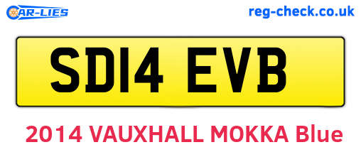 SD14EVB are the vehicle registration plates.