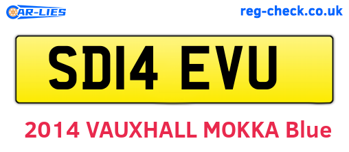 SD14EVU are the vehicle registration plates.