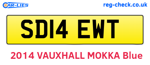 SD14EWT are the vehicle registration plates.