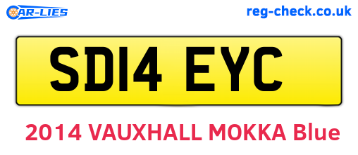 SD14EYC are the vehicle registration plates.