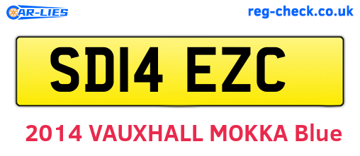 SD14EZC are the vehicle registration plates.