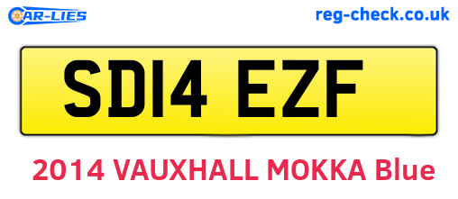 SD14EZF are the vehicle registration plates.