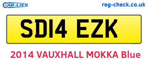 SD14EZK are the vehicle registration plates.