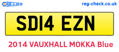 SD14EZN are the vehicle registration plates.