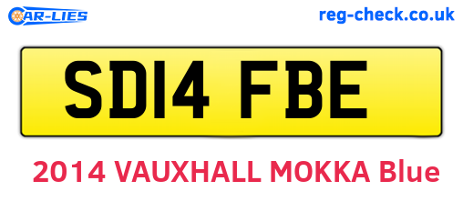 SD14FBE are the vehicle registration plates.