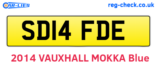 SD14FDE are the vehicle registration plates.
