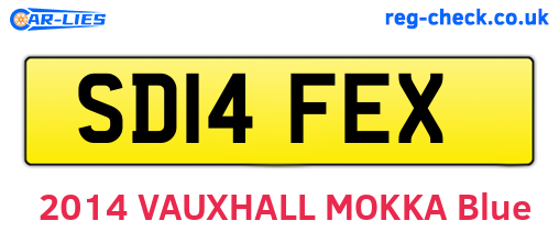 SD14FEX are the vehicle registration plates.