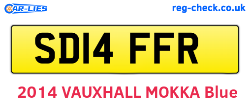 SD14FFR are the vehicle registration plates.