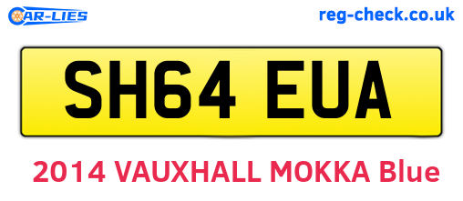 SH64EUA are the vehicle registration plates.