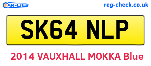 SK64NLP are the vehicle registration plates.