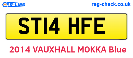 ST14HFE are the vehicle registration plates.