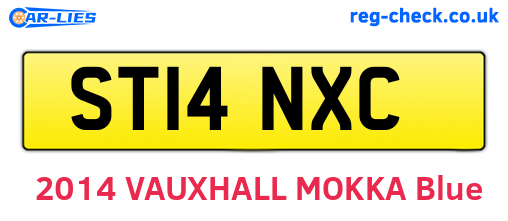 ST14NXC are the vehicle registration plates.