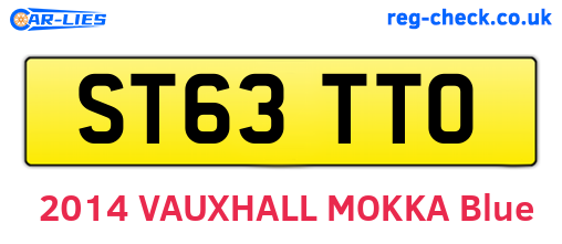 ST63TTO are the vehicle registration plates.