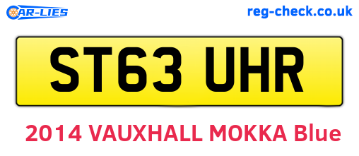 ST63UHR are the vehicle registration plates.