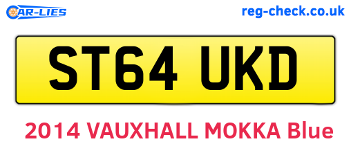 ST64UKD are the vehicle registration plates.