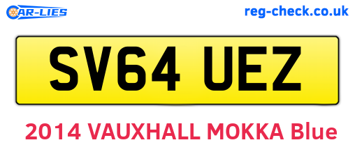 SV64UEZ are the vehicle registration plates.