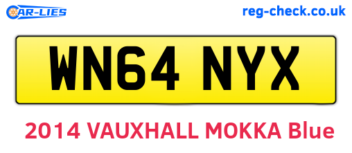 WN64NYX are the vehicle registration plates.