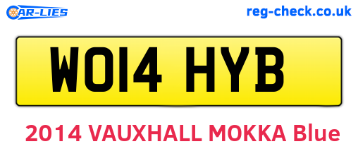 WO14HYB are the vehicle registration plates.