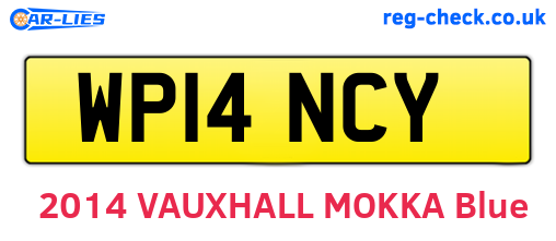WP14NCY are the vehicle registration plates.