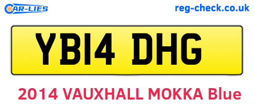 YB14DHG are the vehicle registration plates.