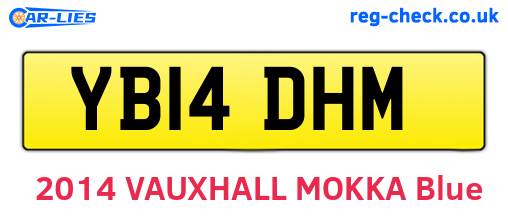 YB14DHM are the vehicle registration plates.
