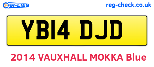 YB14DJD are the vehicle registration plates.