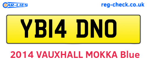 YB14DNO are the vehicle registration plates.