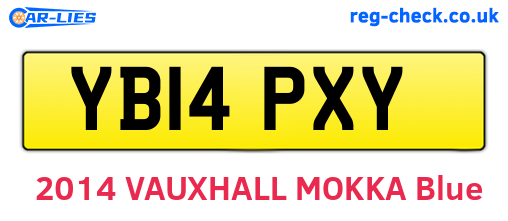 YB14PXY are the vehicle registration plates.