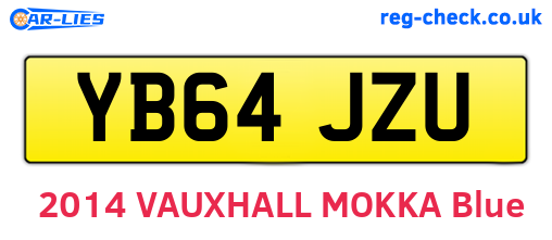 YB64JZU are the vehicle registration plates.