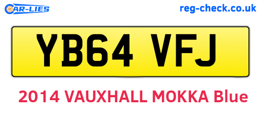YB64VFJ are the vehicle registration plates.