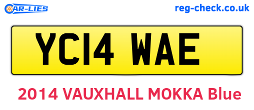 YC14WAE are the vehicle registration plates.