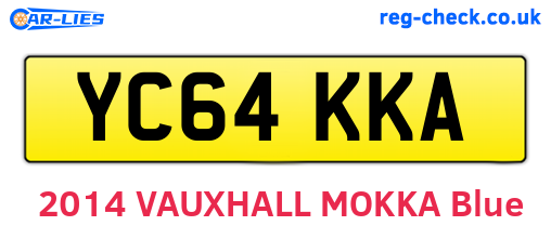 YC64KKA are the vehicle registration plates.
