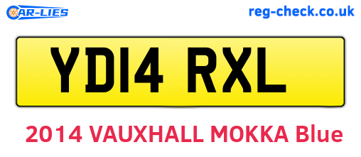 YD14RXL are the vehicle registration plates.