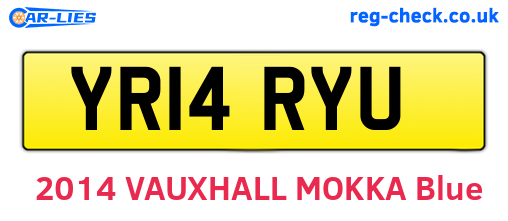 YR14RYU are the vehicle registration plates.