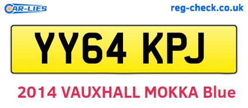 YY64KPJ are the vehicle registration plates.